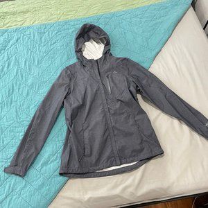 Paradox Blue Gray Hooded Rain Jacket